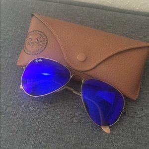 NEVER WORN purple/ blue tint Ray-Ban Aviators